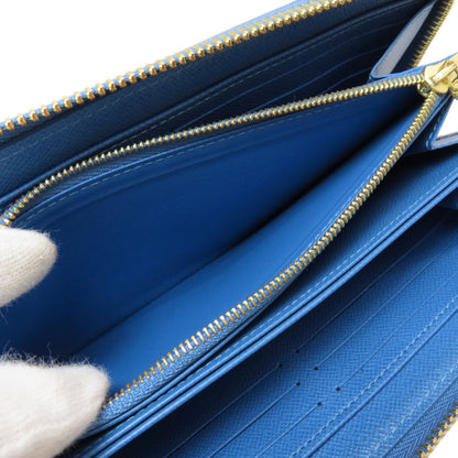 LOUIS VUITTON M63894 Zippy Wallet Monogram Blue Jean Long wallet (with coin pocket) Monogram canvas Ladies [Used]