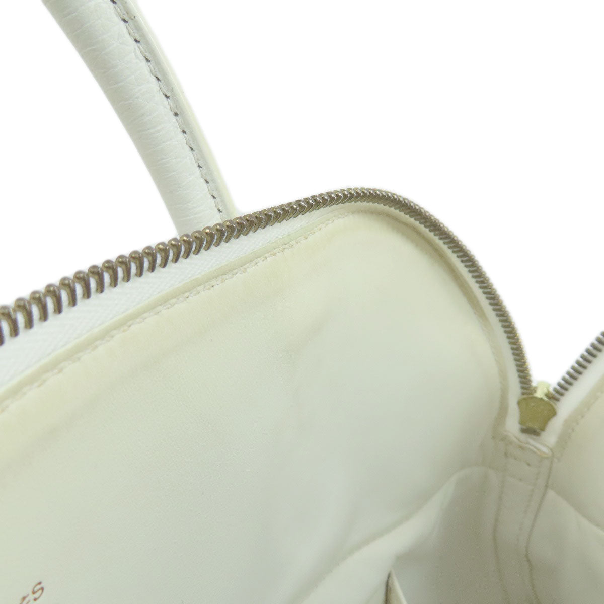 HERMES   Handbag Bolide31 White GoldHardware Taurillon Clemence Ladies