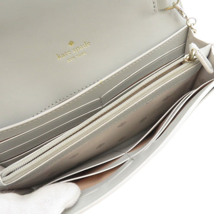 kate spade Chain wallet logo motif Long wallet (with coin pocket) Leather Ladies [Used]