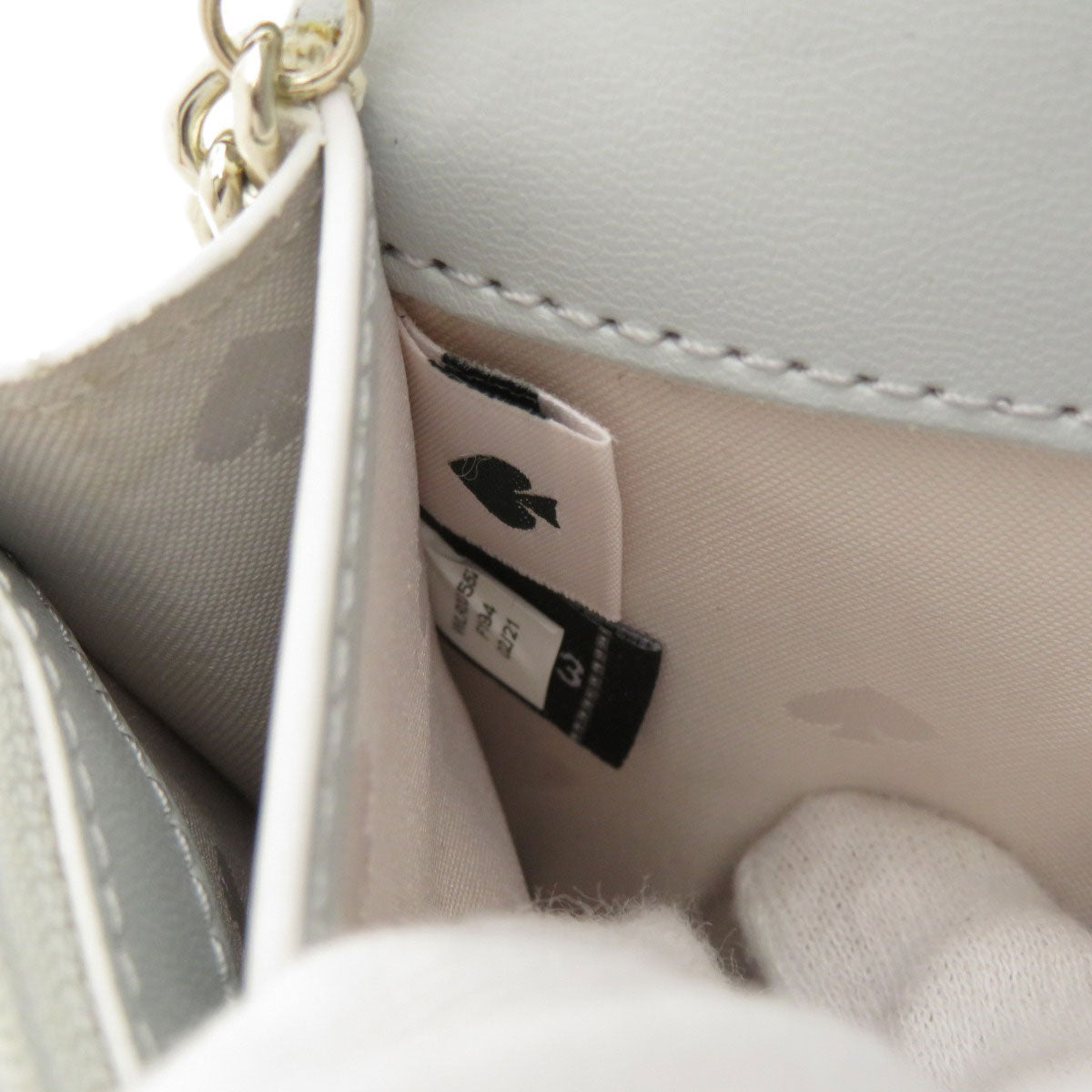 kate spade Chain wallet logo motif Long wallet (with coin pocket) Leather Ladies [Used]