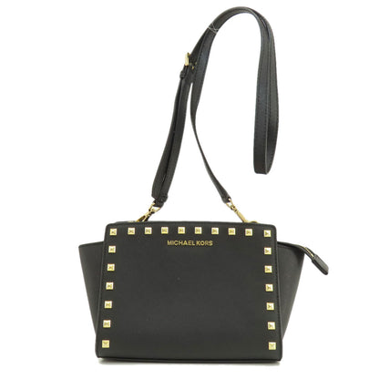 Michael Kors Long Shoulder Studs Shoulder Bag Leather Ladies [Used]