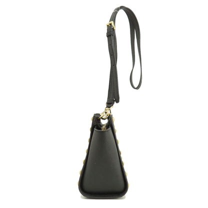 Michael Kors Long Shoulder Studs Shoulder Bag Leather Ladies [Used]