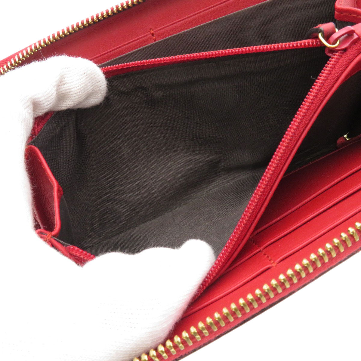 GUCCI 453158 Bamboo Long wallet (with coin pocket) Calf Ladies [Used]