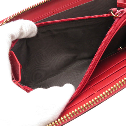 GUCCI 453158 Bamboo Long wallet (with coin pocket) Calf Ladies [Used]