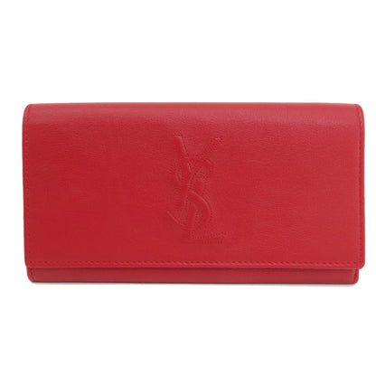 YVES SAINT LAURENT logo Long wallet (with coin pocket) Leather Ladies [Used]