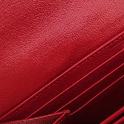 YVES SAINT LAURENT logo Long wallet (with coin pocket) Leather Ladies [Used]