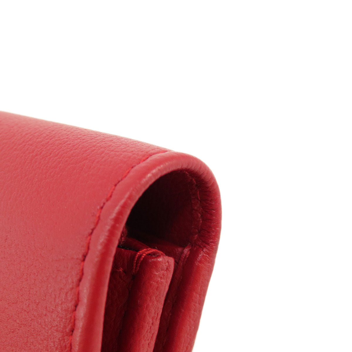 YVES SAINT LAURENT logo Long wallet (with coin pocket) Leather Ladies [Used]