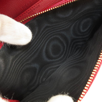 YVES SAINT LAURENT logo Long wallet (with coin pocket) Leather Ladies [Used]