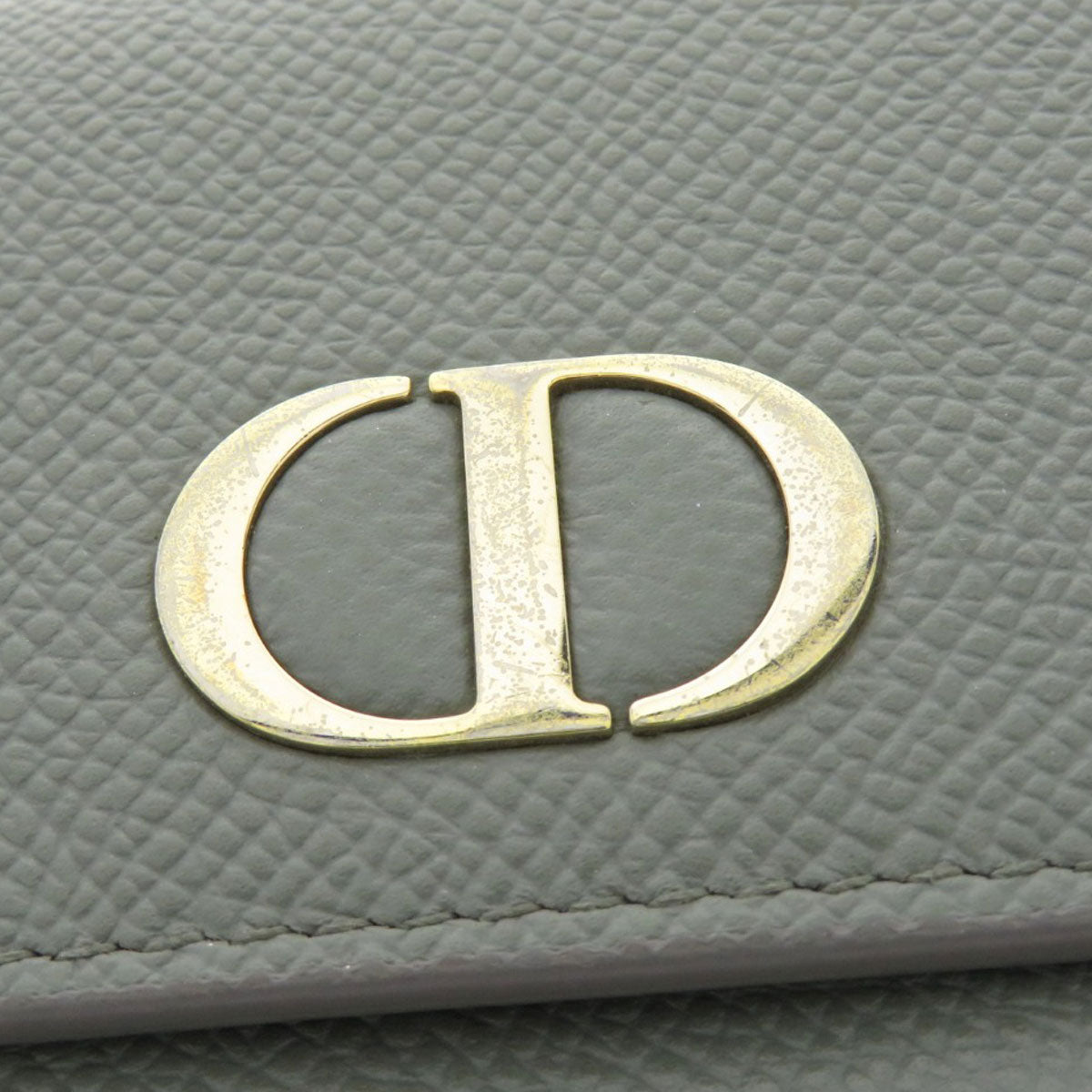 CHRISTIAN DIOR Logo motif mini wallet Bifold Wallet with Coin Pocket Calf Ladies [Used]
