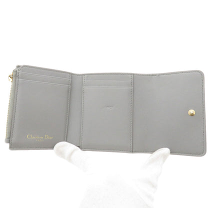 CHRISTIAN DIOR Logo motif mini wallet Bifold Wallet with Coin Pocket Calf Ladies [Used]