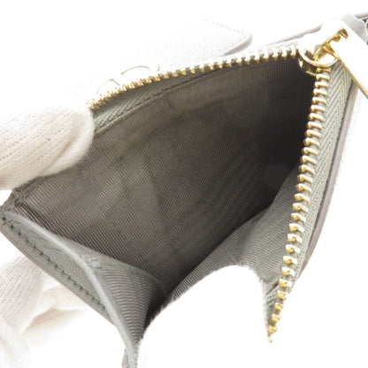 CHRISTIAN DIOR Logo motif mini wallet Bifold Wallet with Coin Pocket Calf Ladies [Used]