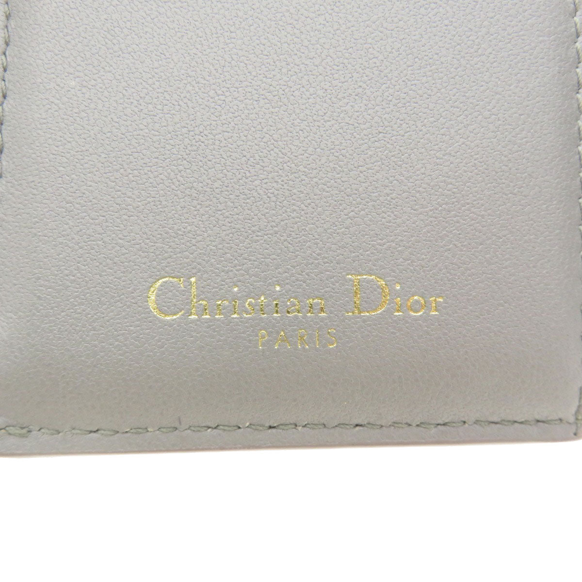 CHRISTIAN DIOR Logo motif mini wallet Bifold Wallet with Coin Pocket Calf Ladies [Used]