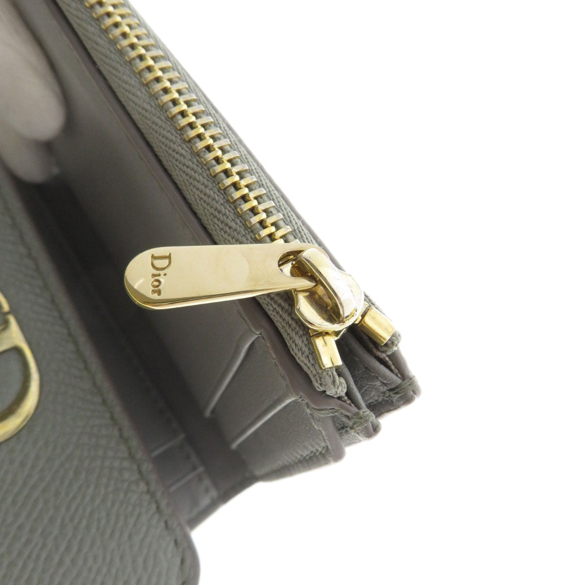 CHRISTIAN DIOR Logo motif mini wallet Bifold Wallet with Coin Pocket Calf Ladies [Used]