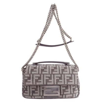 FENDI  8BR793 Shoulder Bag Baguette Chain Midi FF Tapestry Polyester ViscosexCottonLadies