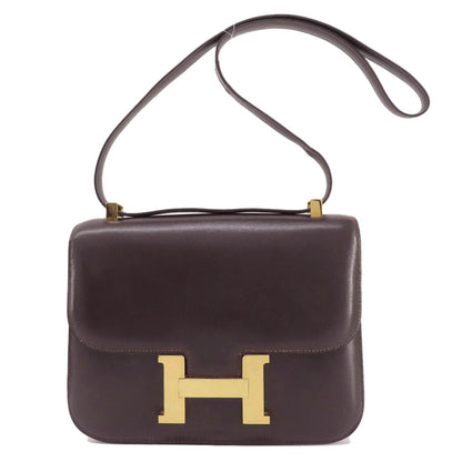HERMES Constance Brown GoldHardware Shoulder Bag Box calf Ladies [Used]