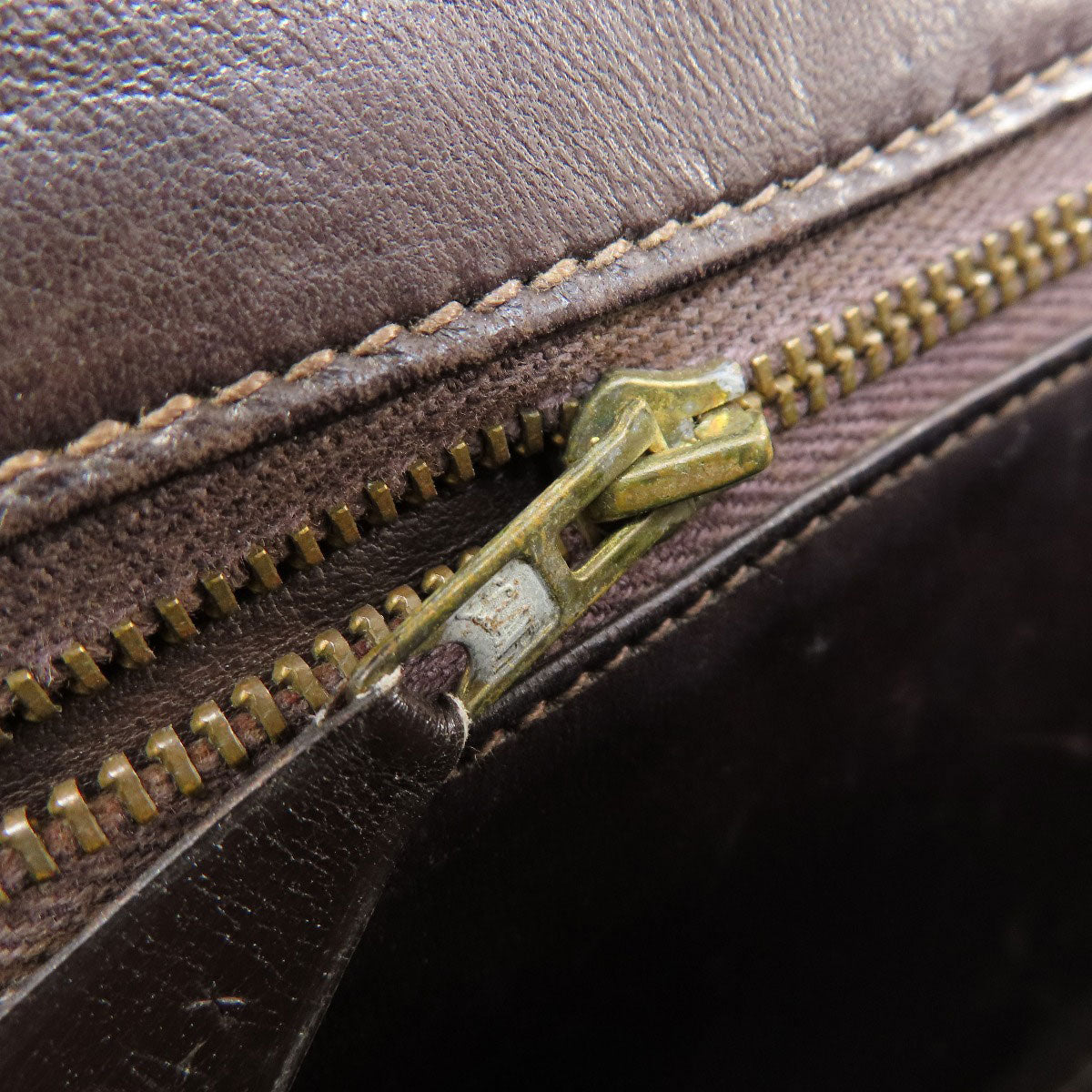 HERMES Constance Brown GoldHardware Shoulder Bag Box calf Ladies [Used]