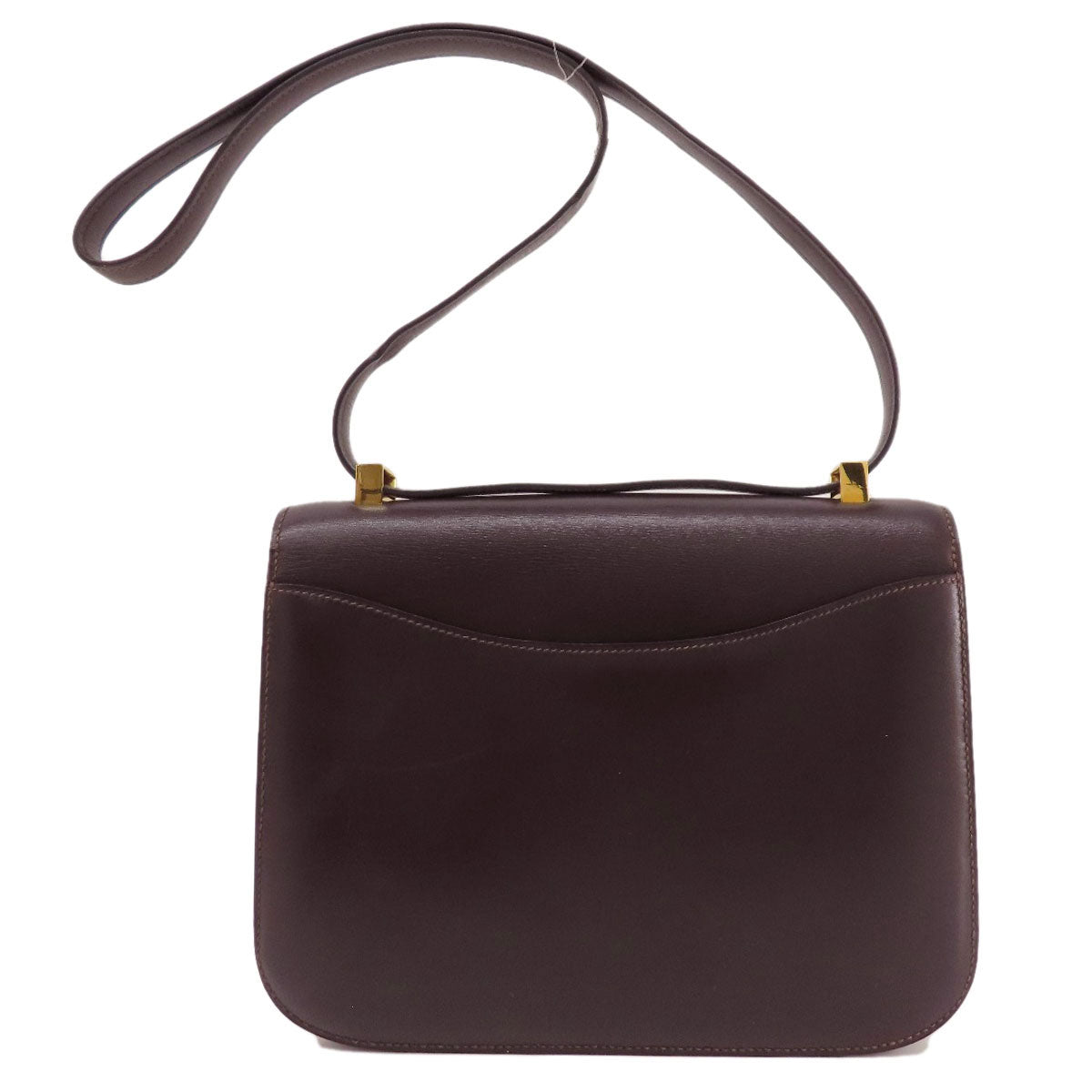HERMES Constance Brown GoldHardware Shoulder Bag Box calf Ladies [Used]