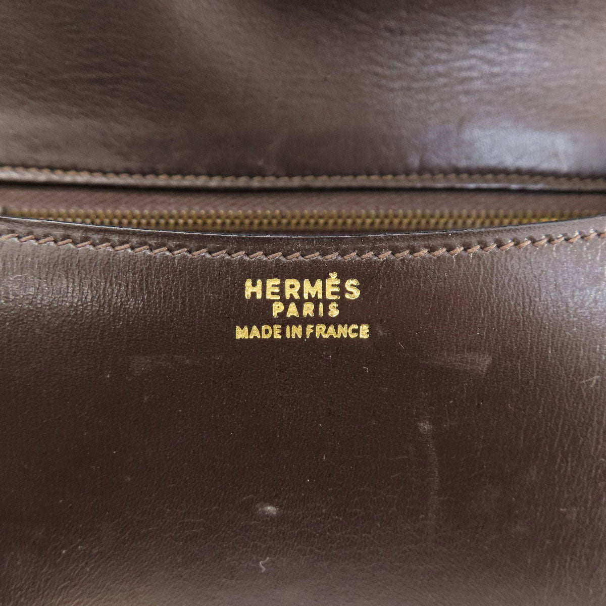 HERMES   Shoulder Bag Constance Brown GoldHardware Box calf Ladies