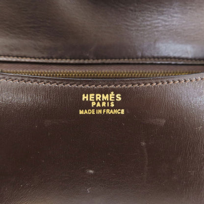 HERMES   Shoulder Bag Constance Brown GoldHardware Box calf Ladies