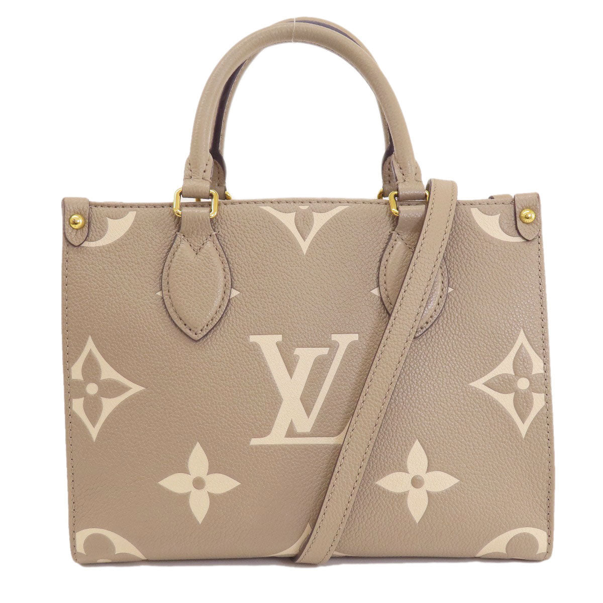 LOUIS VUITTON  M45779 Handbag On the Go PM Tourtrail Crème Empreinte Ladies