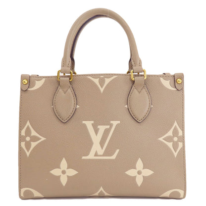 LOUIS VUITTON  M45779 Handbag On the Go PM Tourtrail Crème Empreinte Ladies