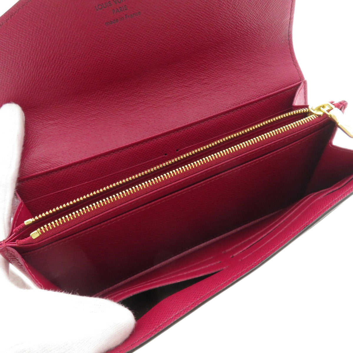 LOUIS VUITTON  M62234 Long wallet (with coin pocket) Portefeiulle Sara Monogram Fuchsia Monogram canvas Ladies