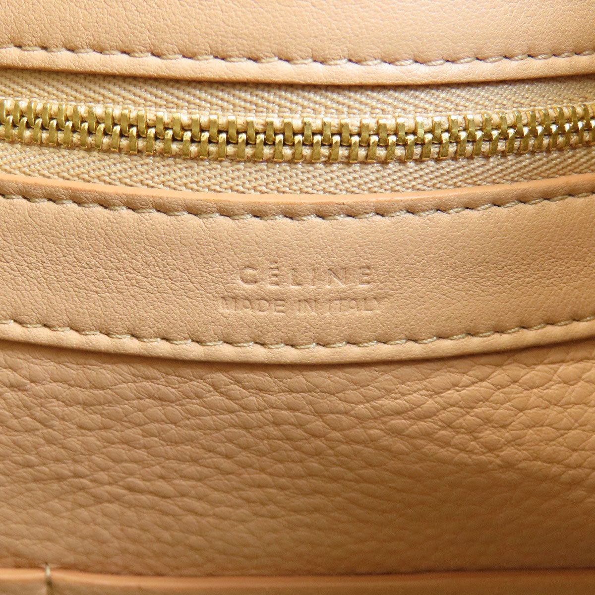 CELINE   Tote Bag logo Leather Ladies