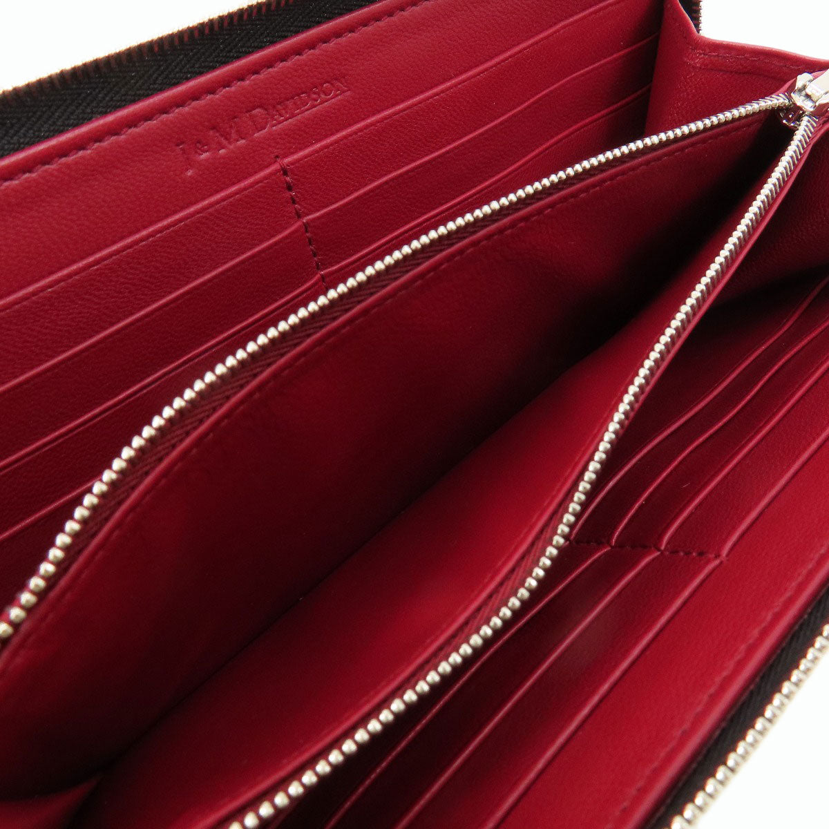 J&M Davidson logo Long wallet (with coin pocket) Leather Ladies [Used]