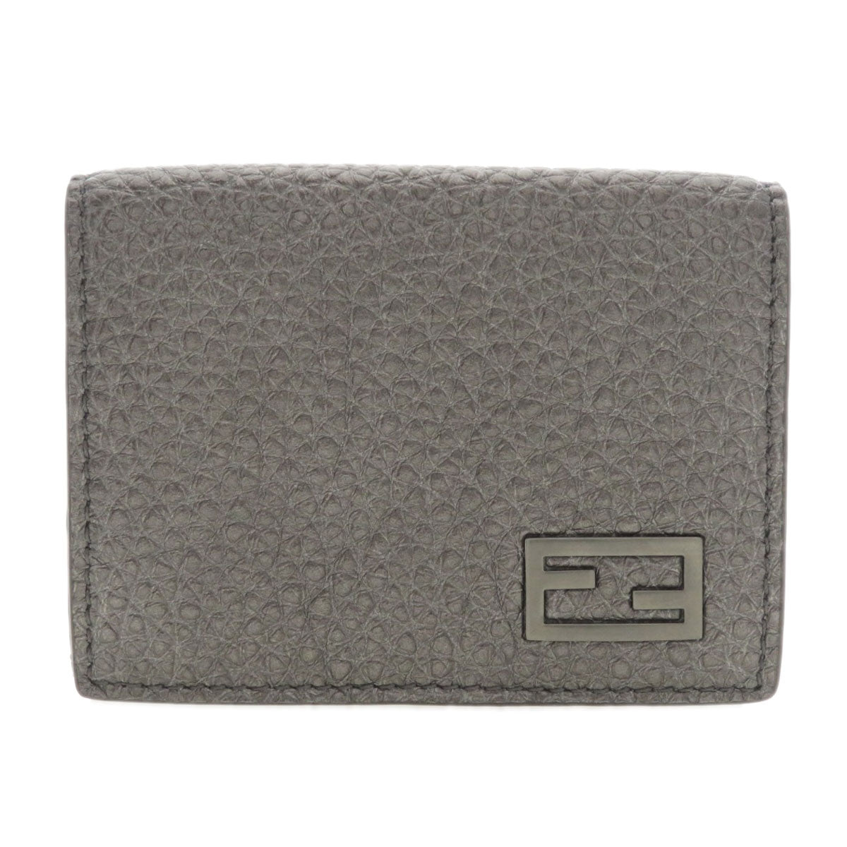 FENDI  7M0280 Bifold Wallet with Coin Pocket Mini wallet tri-fold baguette Calf mens