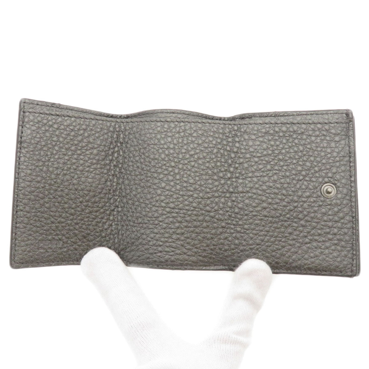 FENDI 7M0280 Mini wallet tri-fold Bifold Wallet with Coin Pocket Calf mens [Used]