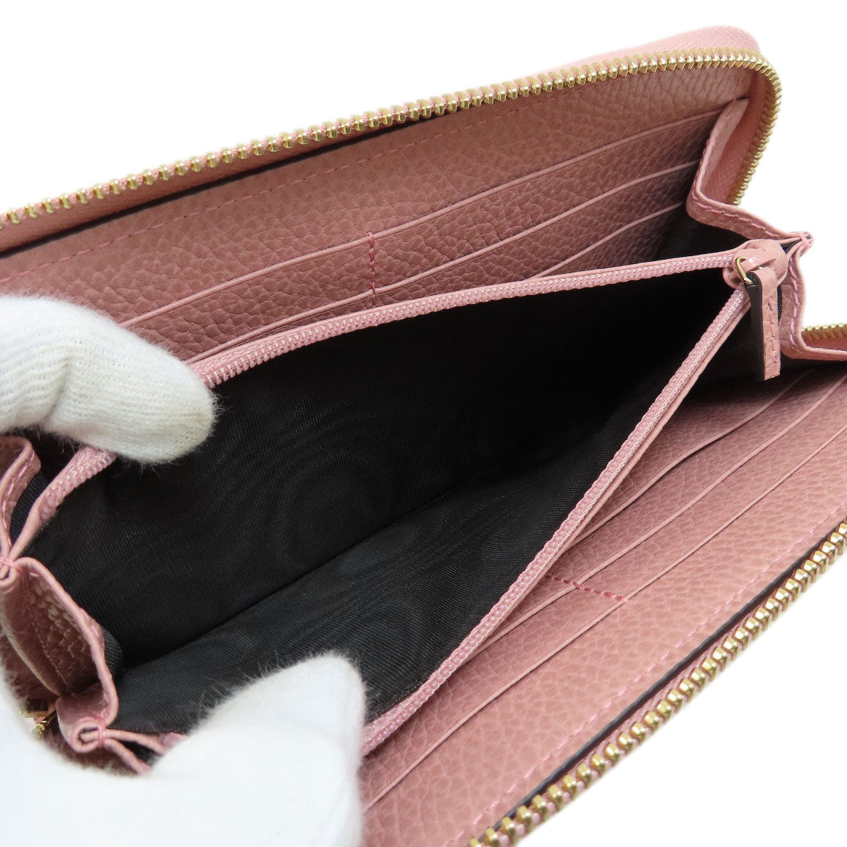 GUCCI 449347 Interlocking G outlet Long wallet (with coin pocket) Leather Ladies [Used]