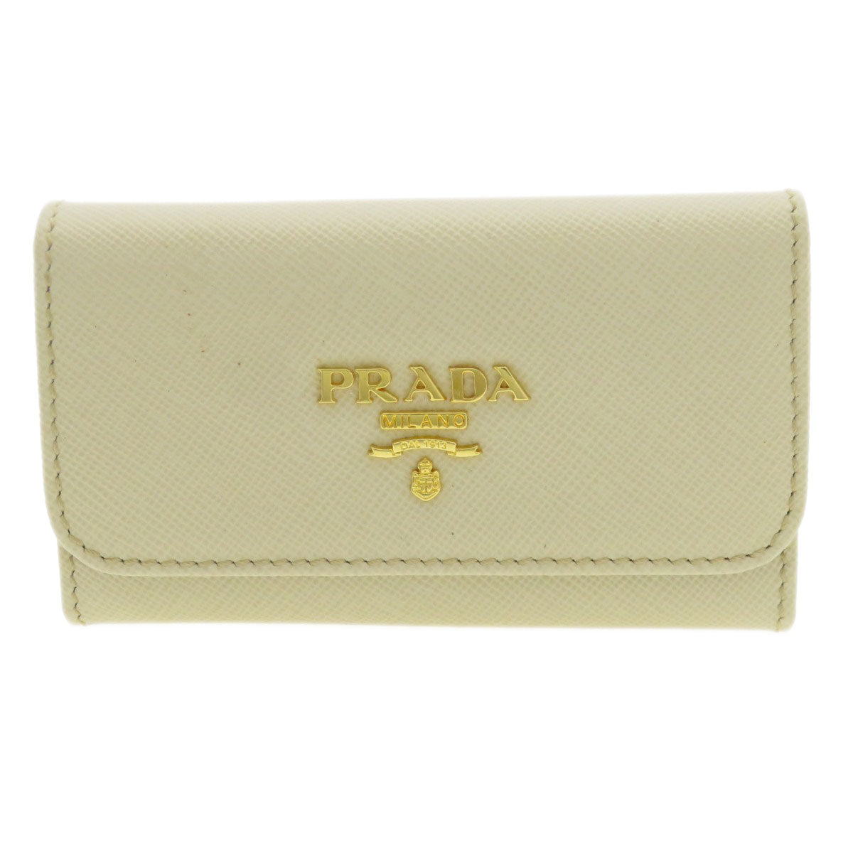 PRADA  1M0222  key holder  Logo motif Sera Leather Ladies