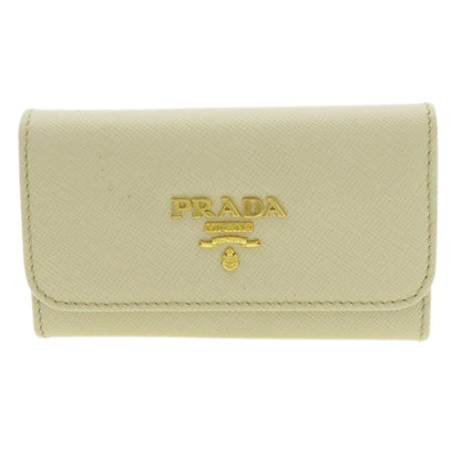 PRADA  1M0222  key holder  Logo motif Sera Leather Ladies