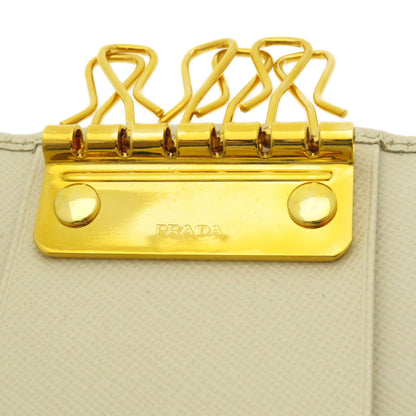 PRADA  1M0222  key holder  Logo motif Sera Leather Ladies