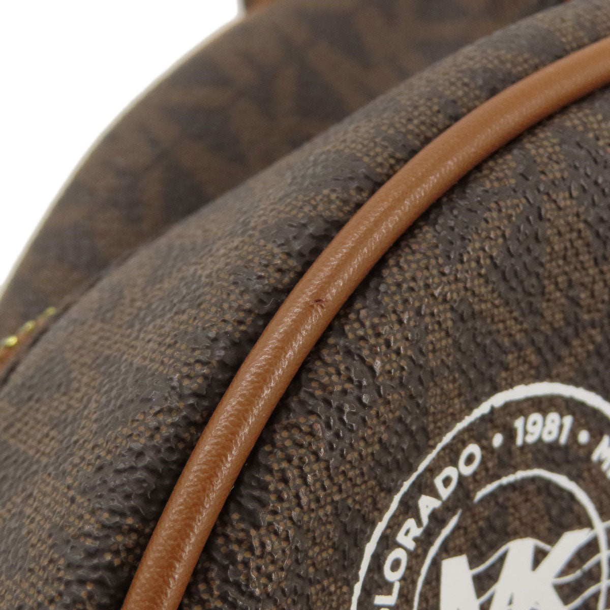 Michael Kors MK Signature Sticker Backpack Â· Daypack Leather Coated CanvasLadies [Used]