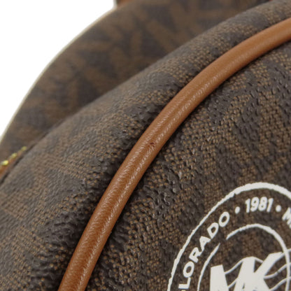 Michael Kors MK Signature Sticker Backpack Â· Daypack Leather Coated CanvasLadies [Used]