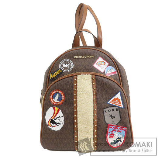 Michael Kors MK Signature Sticker Backpack Â· Daypack Leather Coated CanvasLadies [Used]