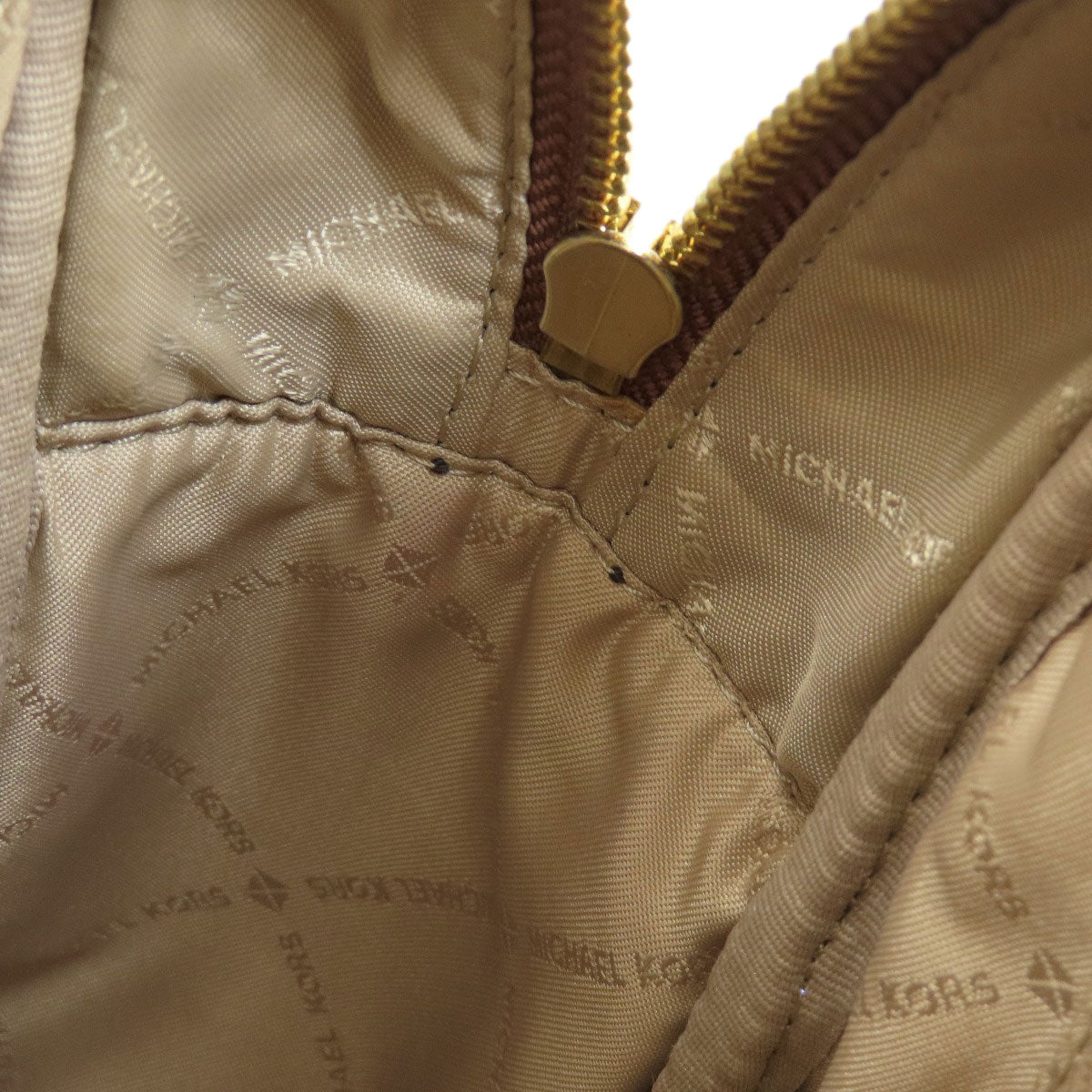 Michael Kors MK Signature Sticker Backpack Â· Daypack Leather Coated CanvasLadies [Used]