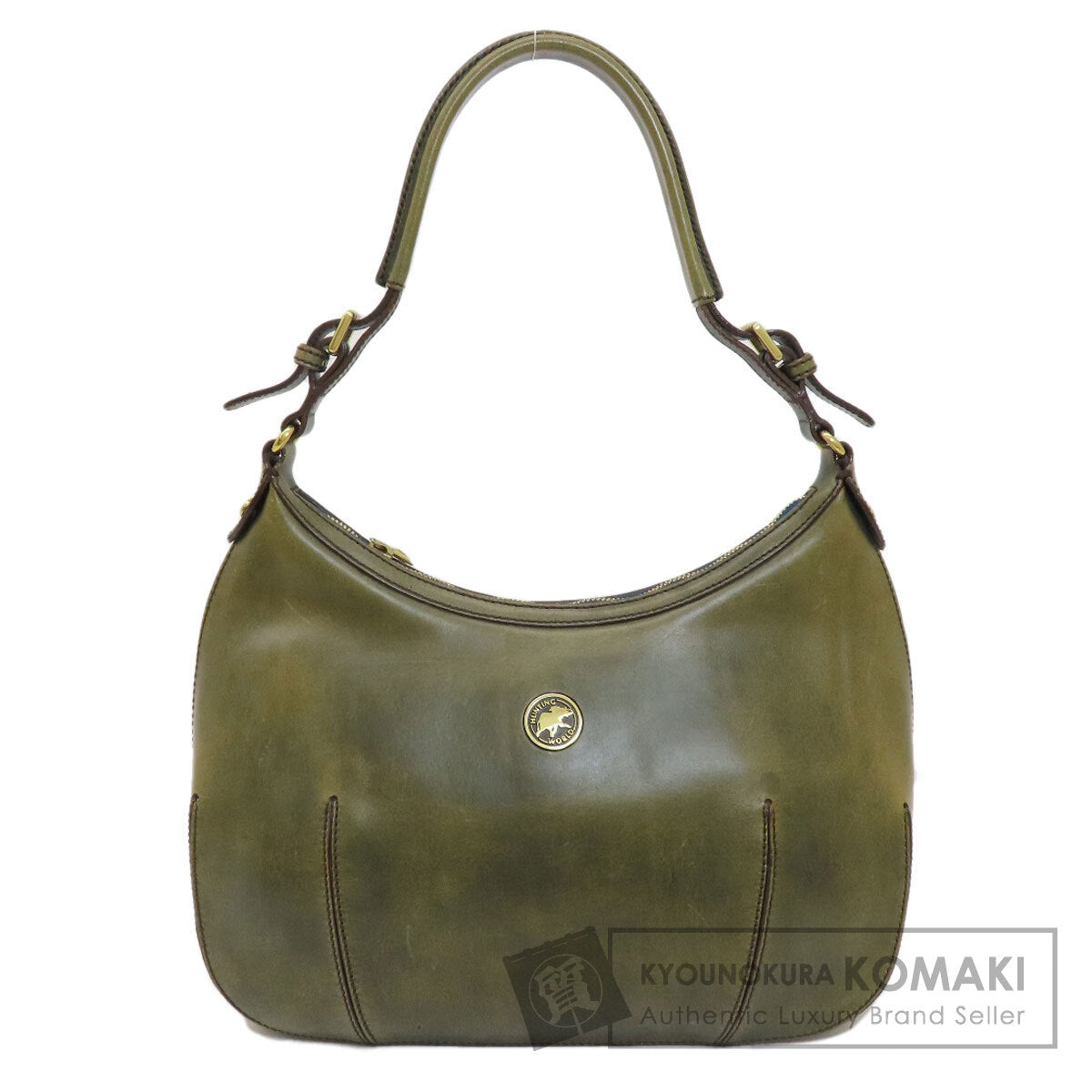 HUNTING WORLD one belt Handbag Leather Ladies [Used]