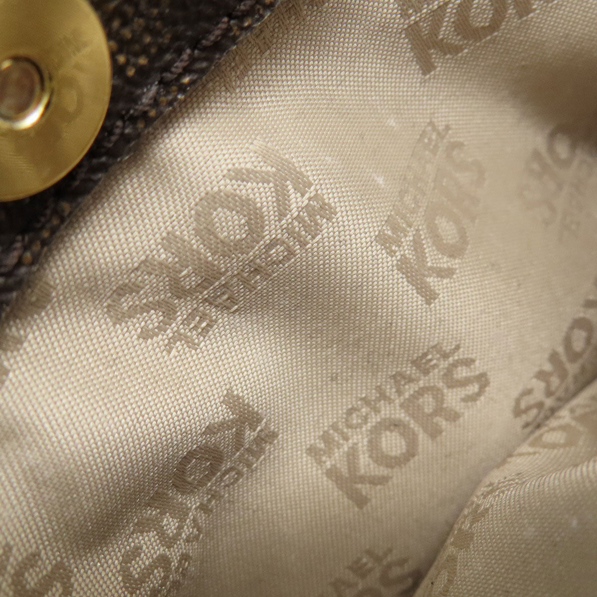 Michael Kors MK signature Shoulder Bag Leather Coated CanvasLadies [Used]