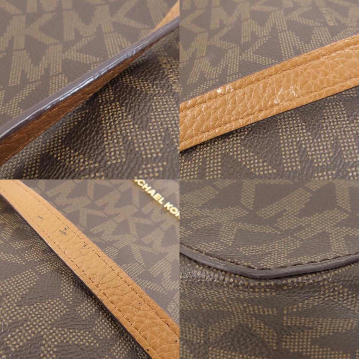 Michael Kors MK signature Shoulder Bag Leather Coated CanvasLadies [Used]