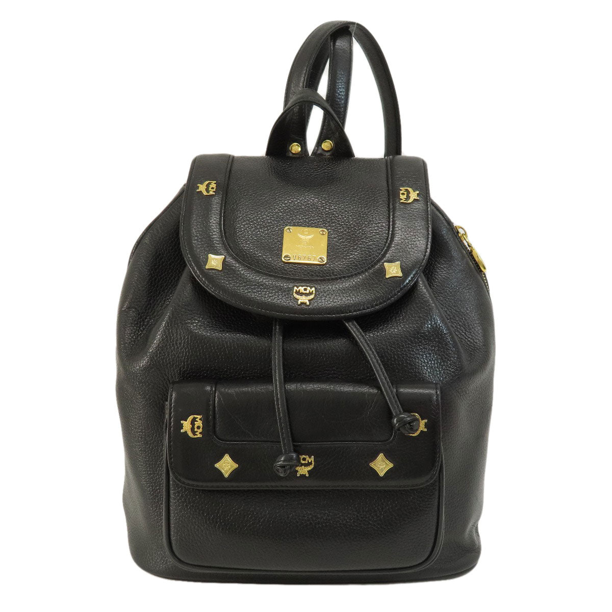 MCM   Backpack Â· Daypack logo Leather Ladies