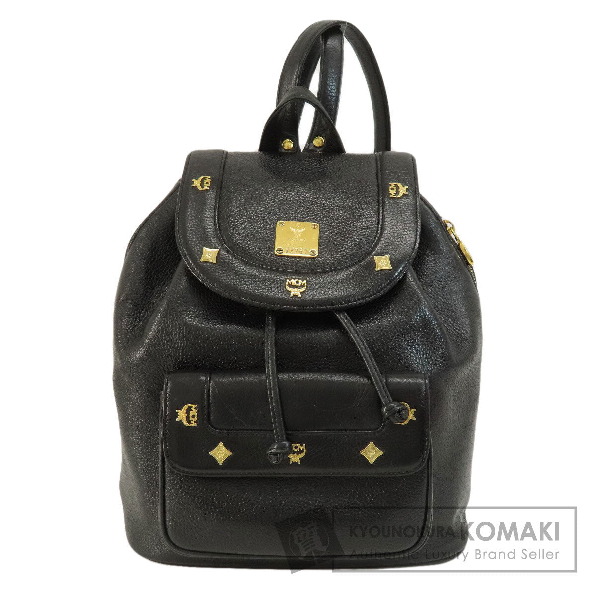 MCM logo Backpack Â· Daypack Leather Ladies [Used]