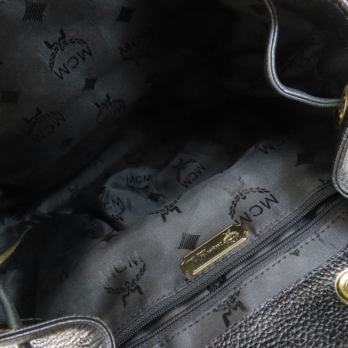 MCM logo Backpack Â· Daypack Leather Ladies [Used]