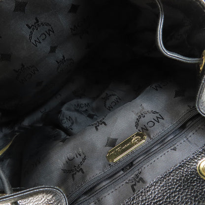 MCM logo Backpack Â· Daypack Leather Ladies [Used]