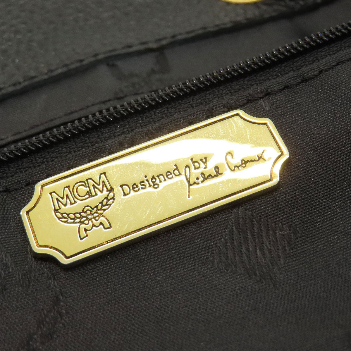 MCM logo Backpack Â· Daypack Leather Ladies [Used]