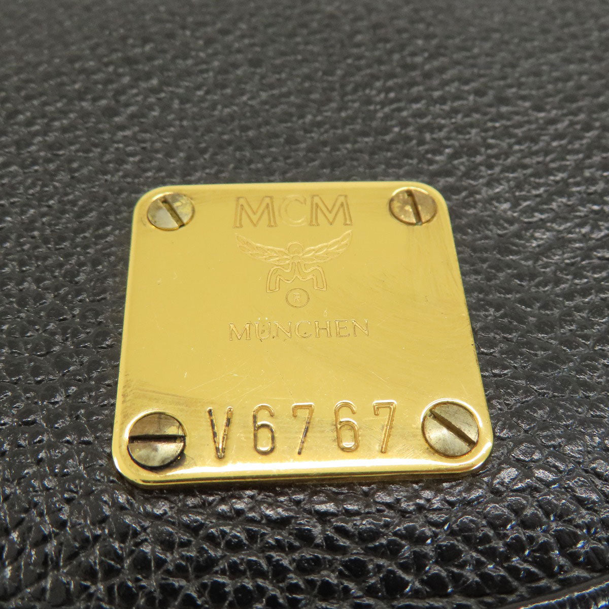 MCM logo Backpack Â· Daypack Leather Ladies [Used]