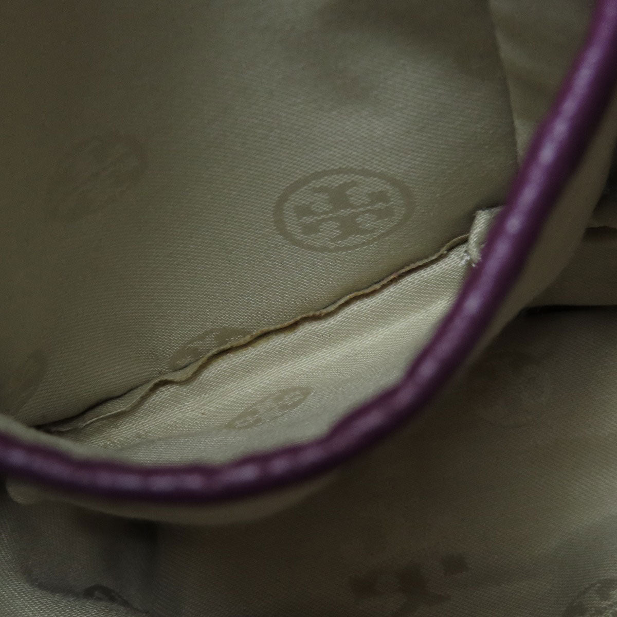 Tory Burch Logo 2WAY Tote Bag Leather Ladies [Used]