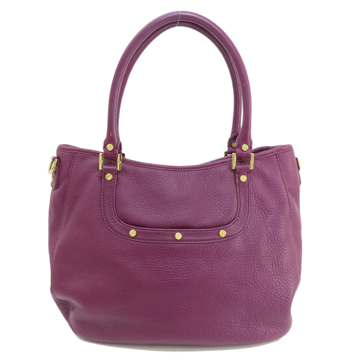 Tory Burch Logo 2WAY Tote Bag Leather Ladies [Used]