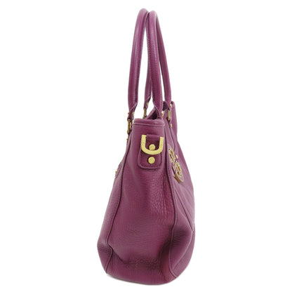 Tory Burch Logo 2WAY Tote Bag Leather Ladies [Used]
